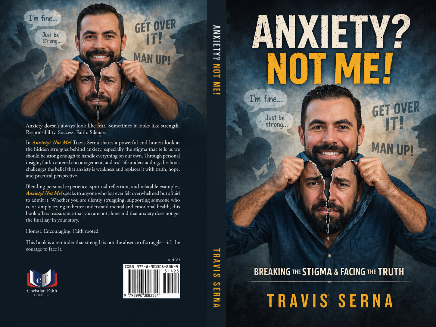 Book cover for Anxiety? Not Me! by Travis Serna